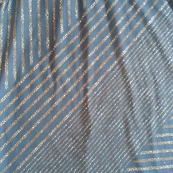 Robert Louis Striped Ruched A-Line Skirt PM Black Brown - Picture 5 of 9